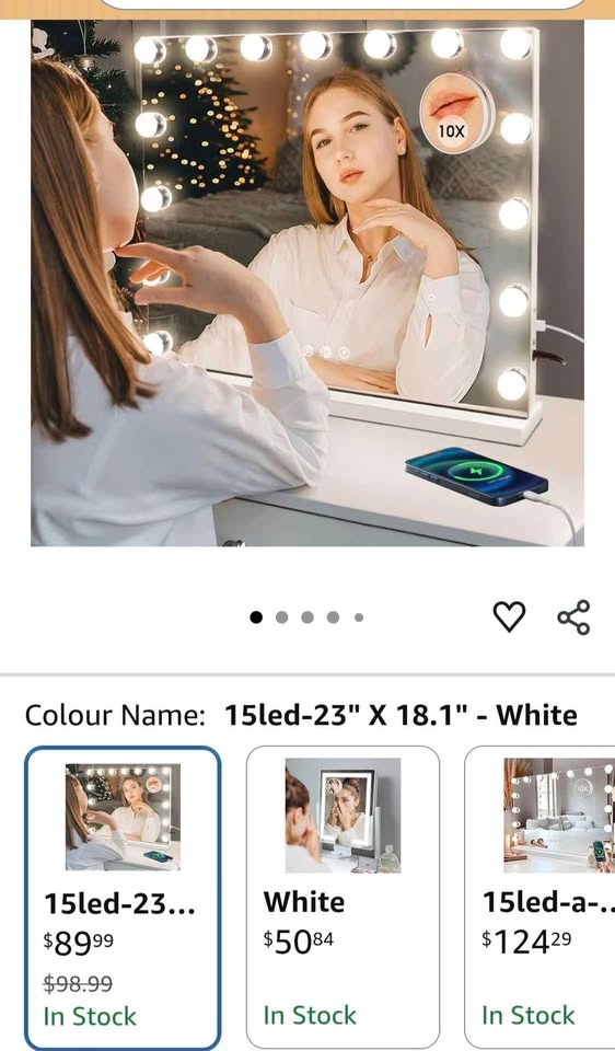 KOTTOVA Vanity Mirror with Lights, 23" x 18.1" Makeup Mirror - photo 2