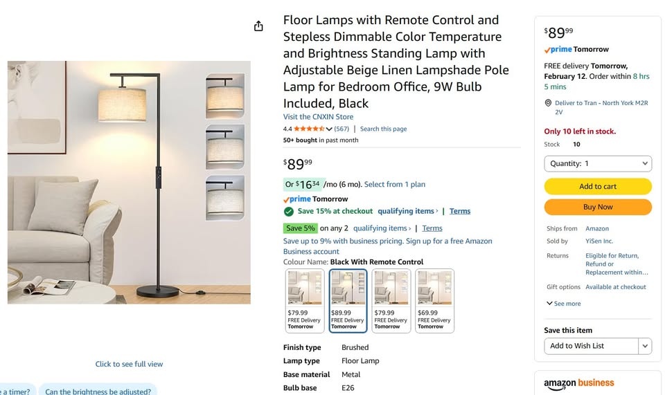 BRAND NEW Floor Lamps with Remote Control - photo 3