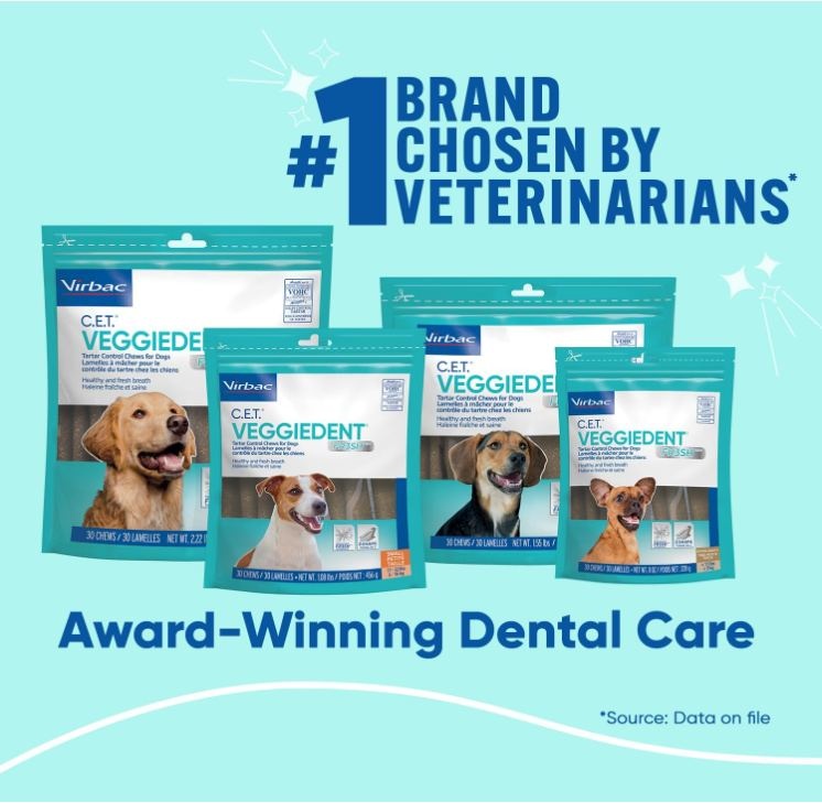Virbac C.E.T. VEGGIEDENT FRESH Tartar Control Chews for Medium D - photo 4