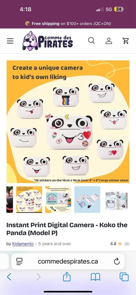 Instant Print Digital Camera - Koko the Panda - photo 4