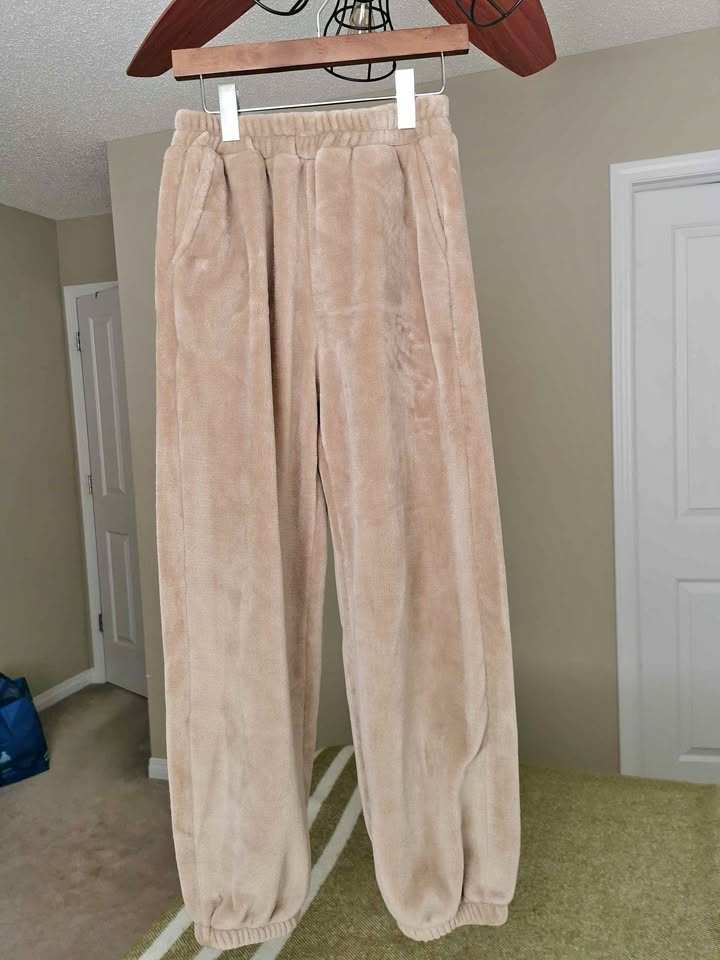Flannel Thick Colorblock Raglan Sleeve Top & Pants Pajama Set - photo 2