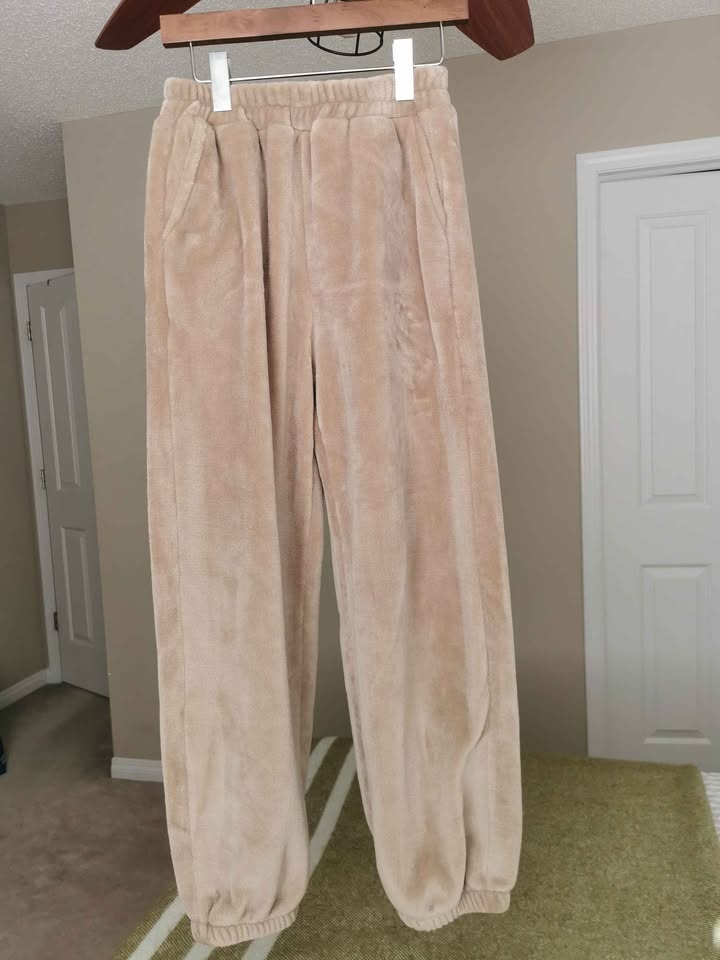 Flannel Thick Colorblock Raglan Sleeve Top & Pants Pajama Set - photo 3