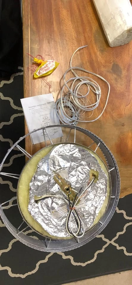 French Country Semi-Flush Mount Ceiling Light | 14” Brushed Nick - photo 2