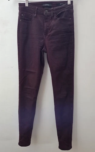 Guess Women's Deep Burgundy Skinny Jeans Size 24