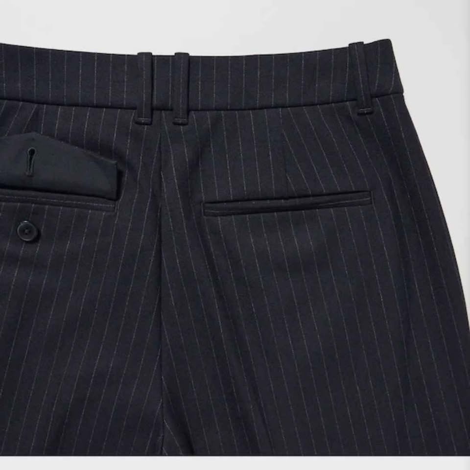 Women's HEATTECH Pleated Tapered Pants (Stripe) Size M - photo 5