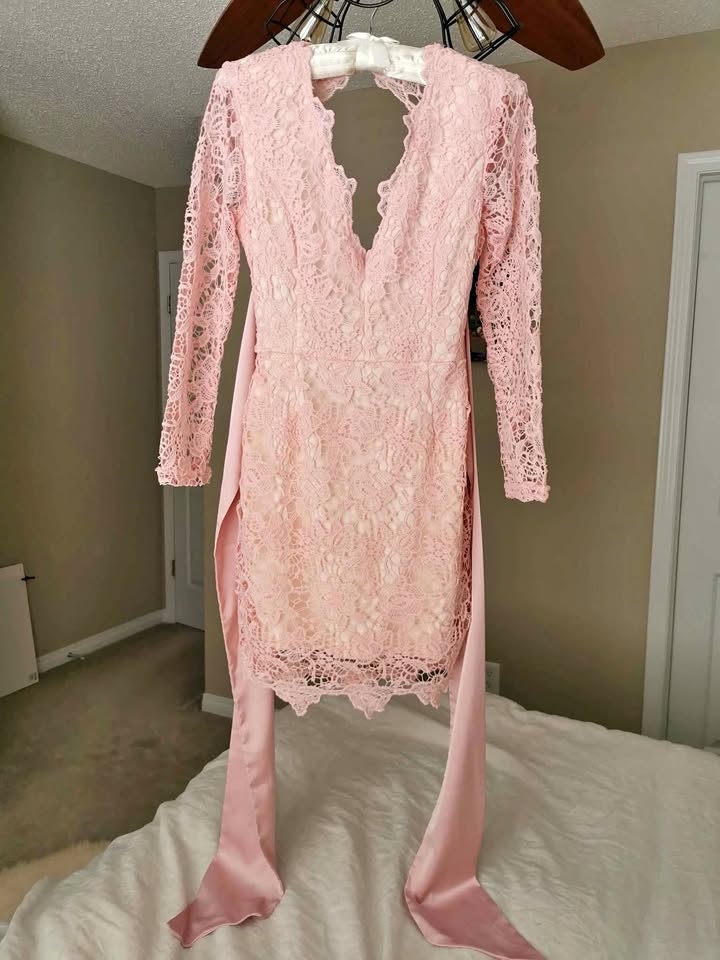 Pink Lace Mini Dress Size Small