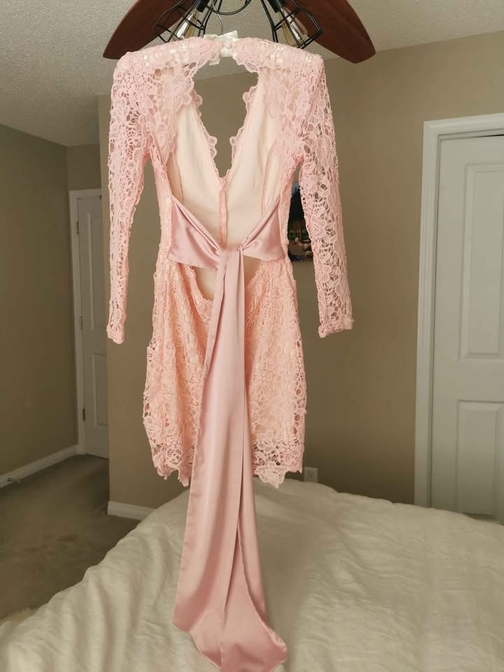 Pink Lace Mini Dress Size Small - photo 2