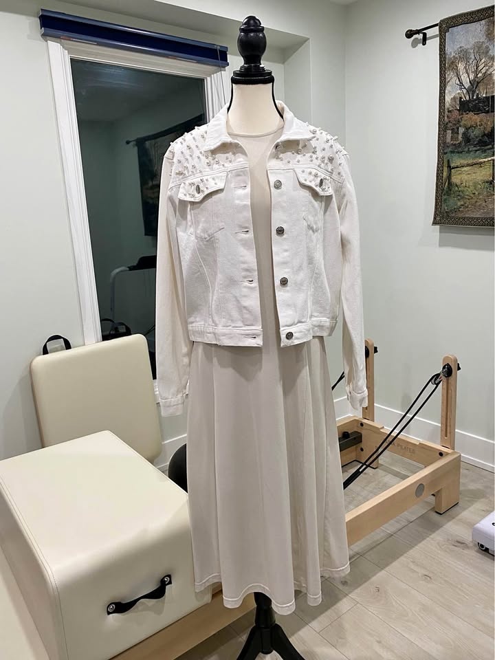 White Embellished Denim Jacket