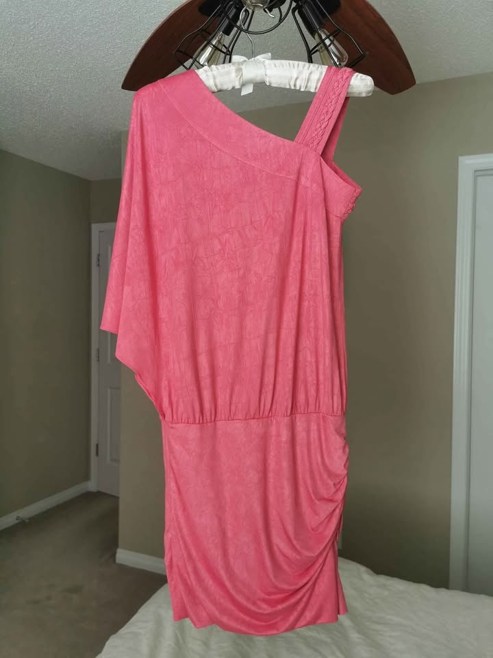 Pink One-shoulder Dress Size Small - photo 2