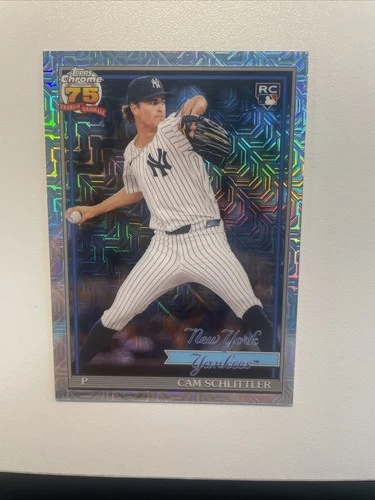 2026 Topps Series 1 Cam Schlittler Chrome MOJO #91C-94 Yankees R - photo 4