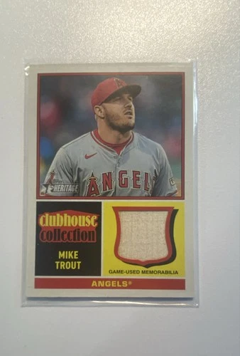 2025 Topps Heritage Clubhouse Relic Mike Trout #CCR-MT (MEM)