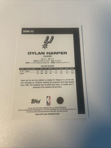 Dylan Harper RC Lot (3 cards) - photo 3