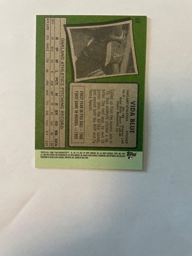 2003 Topps All-Time Fan Favorites #58 Vida Blue - photo 2