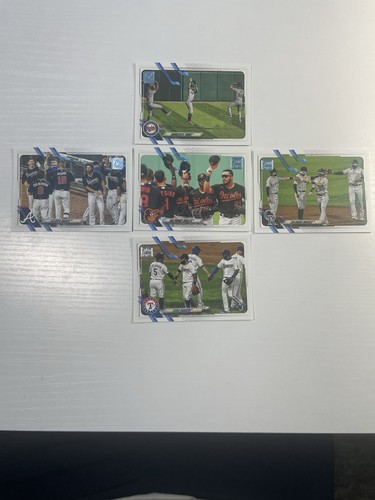 Five 2021 Topps Team Cards VG-NM