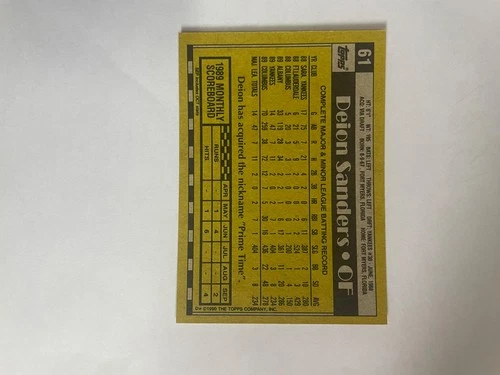 1990 Topps - Deion Sanders #61 - photo 2