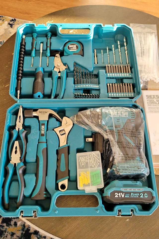 SEESII POWER TOOLS 21V Cordless Drill Tool Set