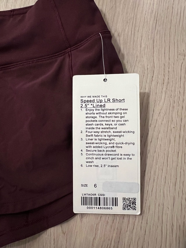 Lululemon Speed Up LR Short 2.5” Lined Size 6 - photo 3
