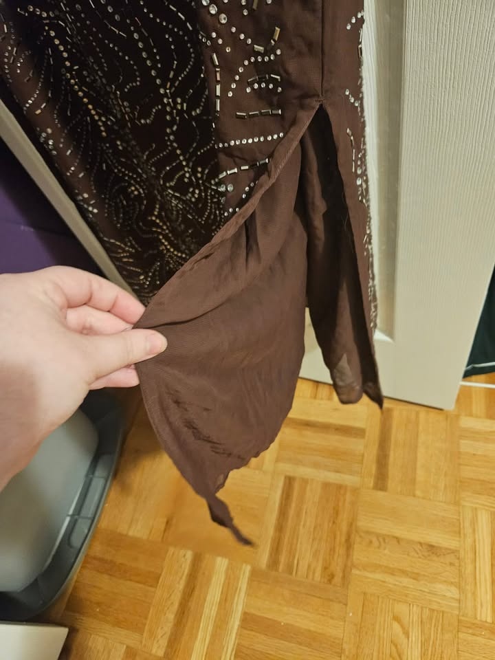 NWT XXL H&M Burgundy Beaded Dress - photo 3