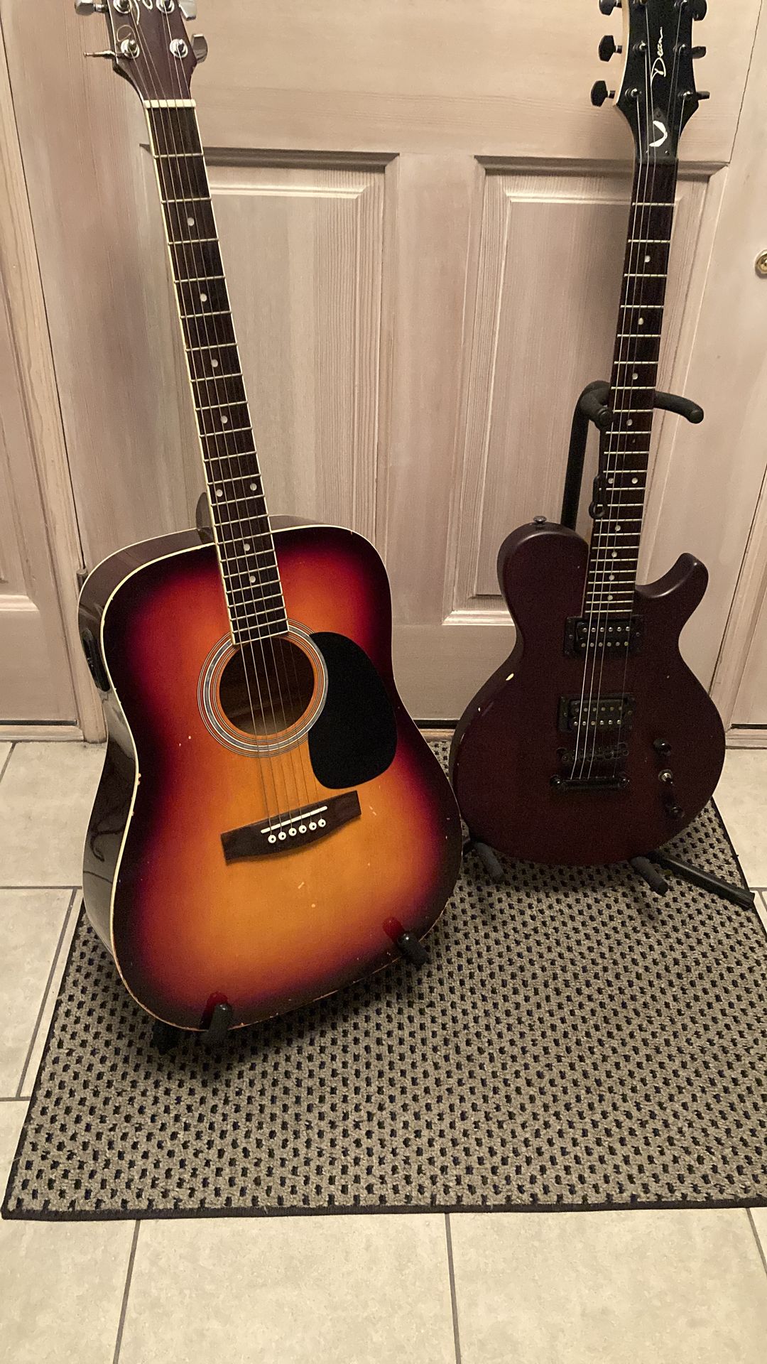 2 Guitars: Acoustic-Electric & Electric