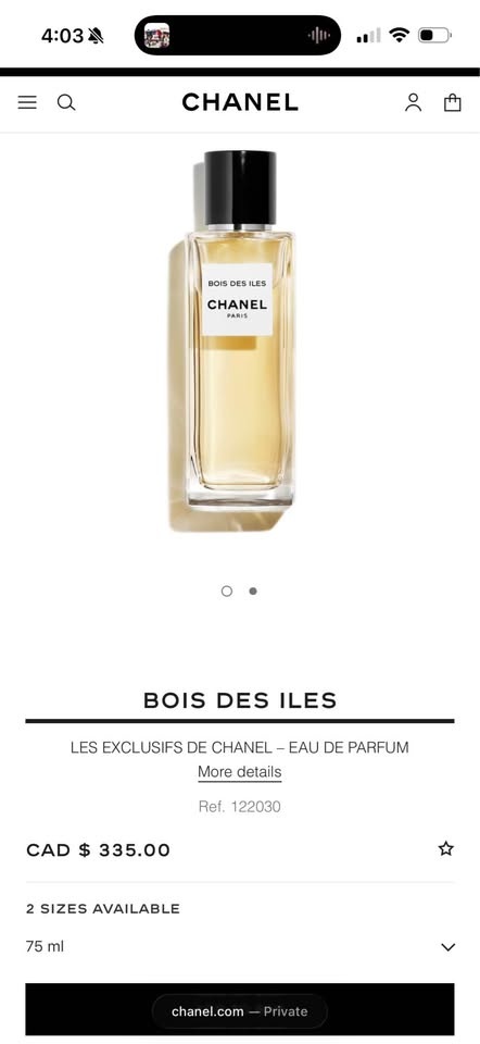 Chanel Bois Des Iles 75ml - photo 4