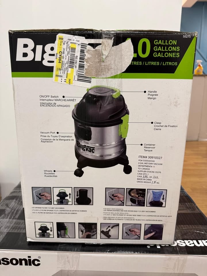 Big Vac 4 Gallon Wet/Dry Stainless Steel Vacuum (Model 55270) - photo 2