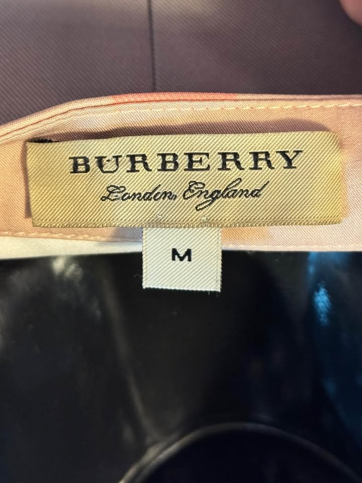 Burberry London England Pink & Blue Mega Check Shawl Collar Dres - photo 2