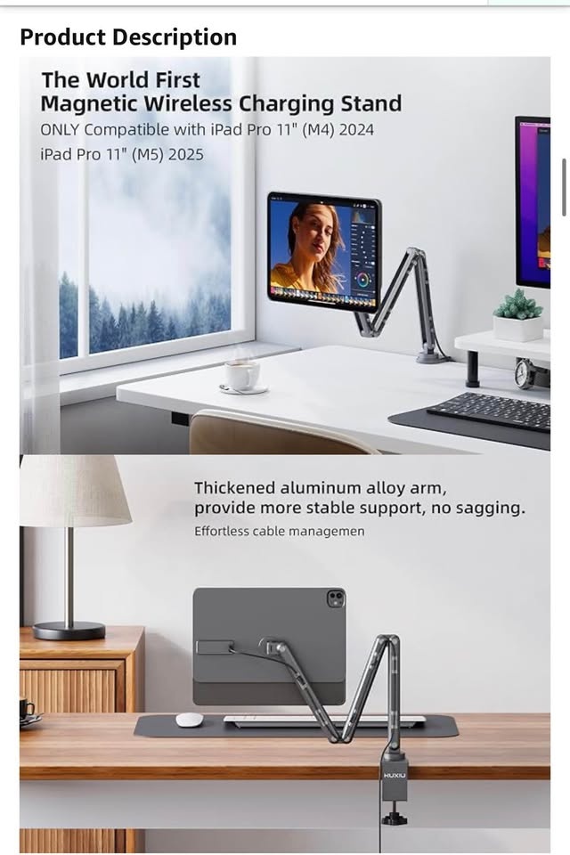 KUXIU X36 Magnetic Arm Stand for iPad Pro 11” Desk Mount - photo 2
