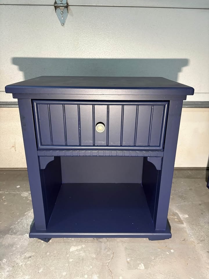 Pewter blue nightstand - single piece - photo 2