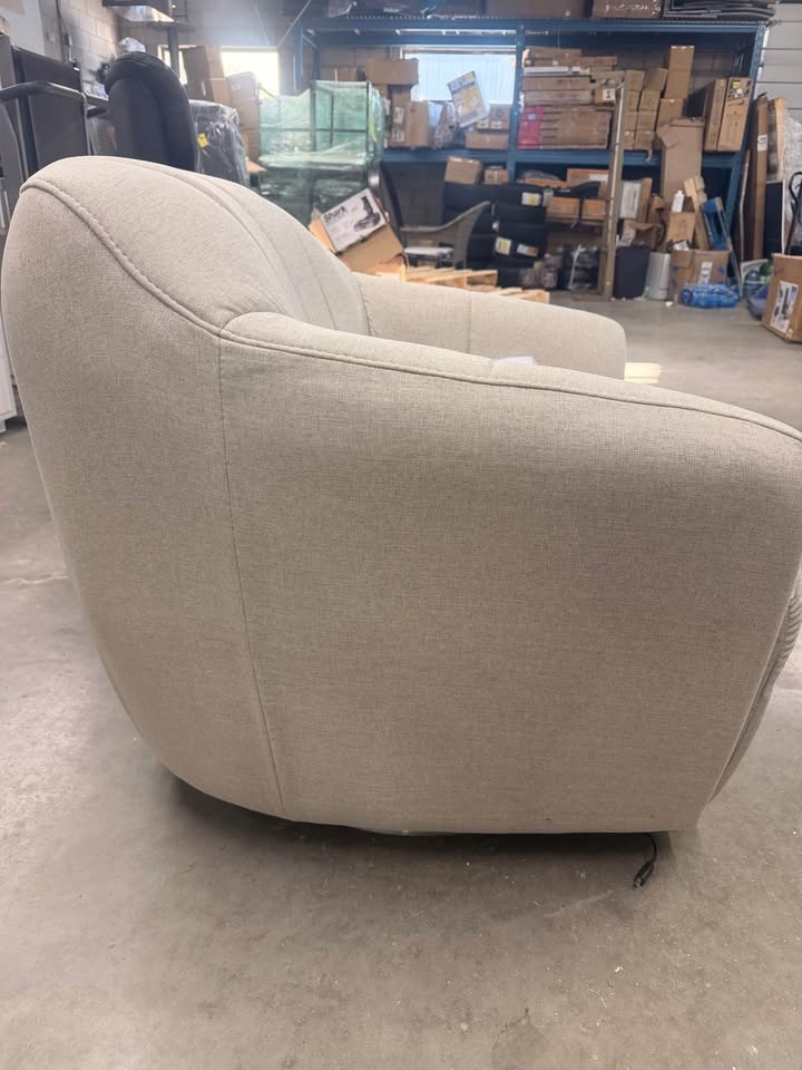 Fiona Fabric Swivel Chair with Power Footrest - photo 3