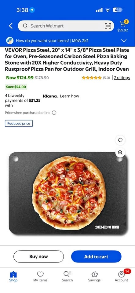 BRAND NEW carbon steel pizza plate 20” x 14” x 3/8”