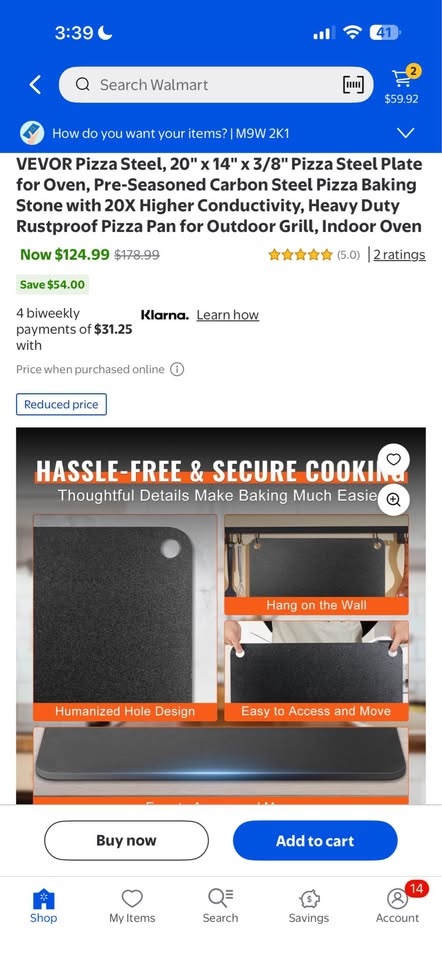 BRAND NEW carbon steel pizza plate 20” x 14” x 3/8” - photo 5