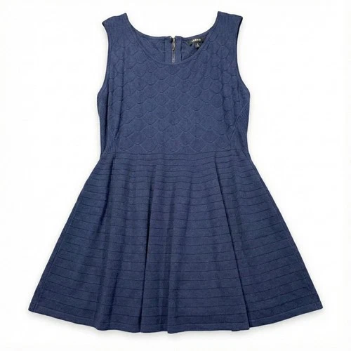 Torrid Navy Blue Diamond Knit Skater Dress 3X EUC - photo 3