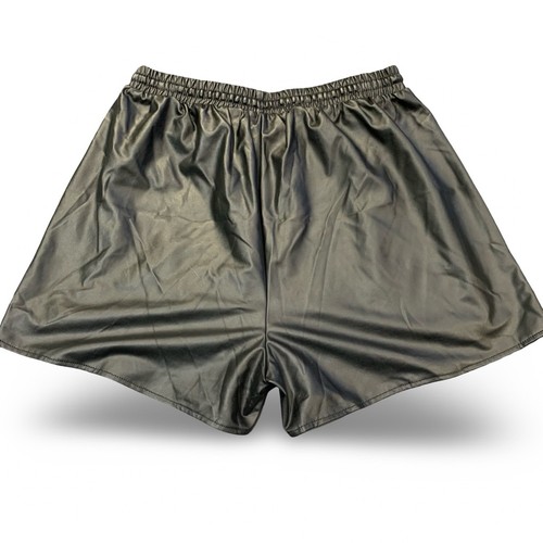 Streetwear Society Faux Leather Shorts XL High Waisted Black - photo 2