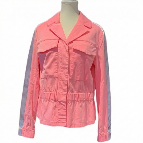 Marc Aurel Womens Lyocell Neon Pink Utility Jacket Silver Stripe - photo 2