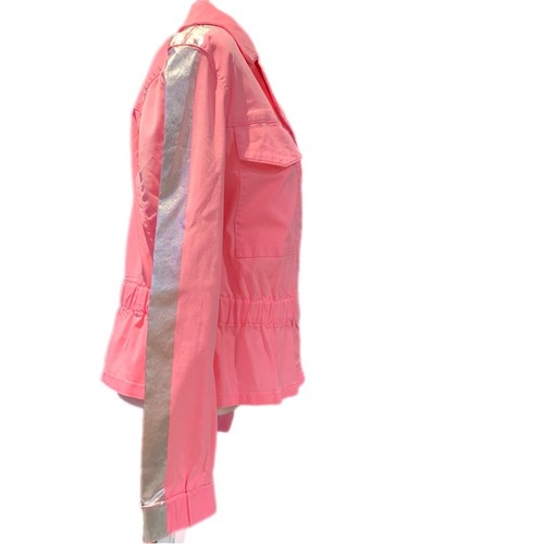 Marc Aurel Womens Lyocell Neon Pink Utility Jacket Silver Stripe - photo 4