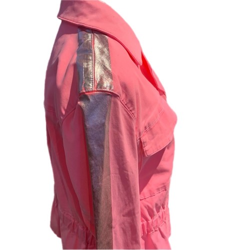 Marc Aurel Womens Lyocell Neon Pink Utility Jacket Silver Stripe - photo 5