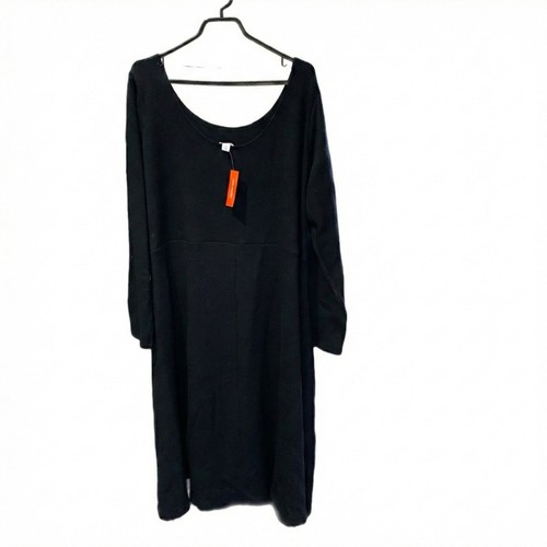 Joe Fresh Black Long Sleeve Scoop Neck A-Line Dress NWT 2X Plus - photo 3
