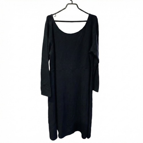 Joe Fresh Black Long Sleeve Scoop Neck A-Line Dress NWT 2X Plus - photo 4