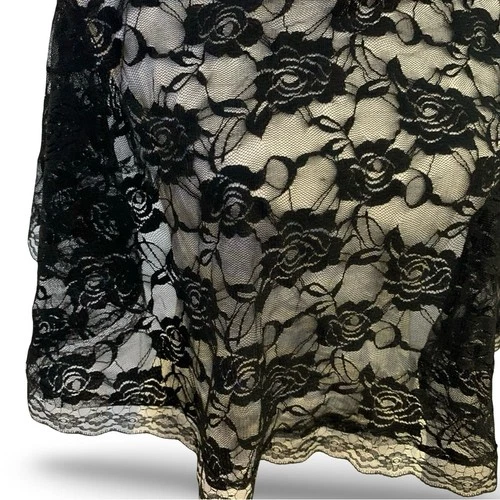Black Floral Lace Capelet Shawl Gothic Victorian Romantic OS - photo 4