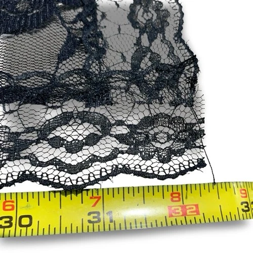 Black Floral Lace Capelet Shawl Gothic Victorian Romantic OS - photo 5