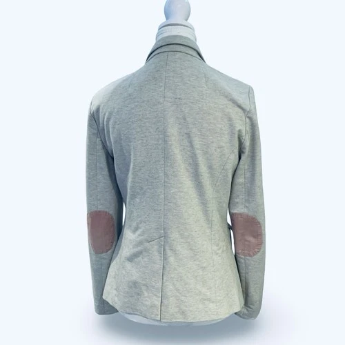 Reserved Gray & Pink Jersey Blazer Women’s 38 Rare Elbow Patches - photo 2