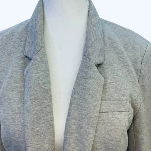 Reserved Gray & Pink Jersey Blazer Women’s 38 Rare Elbow Patches - photo 4