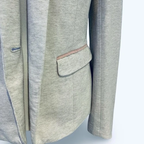 Reserved Gray & Pink Jersey Blazer Women’s 38 Rare Elbow Patches - photo 5
