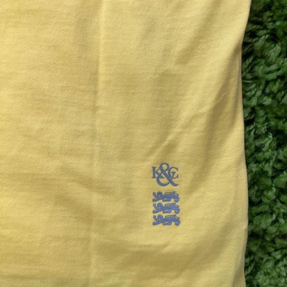 Kent & Curwen Yellow Polo Shirt w/ Blue Collar - Medium - photo 5
