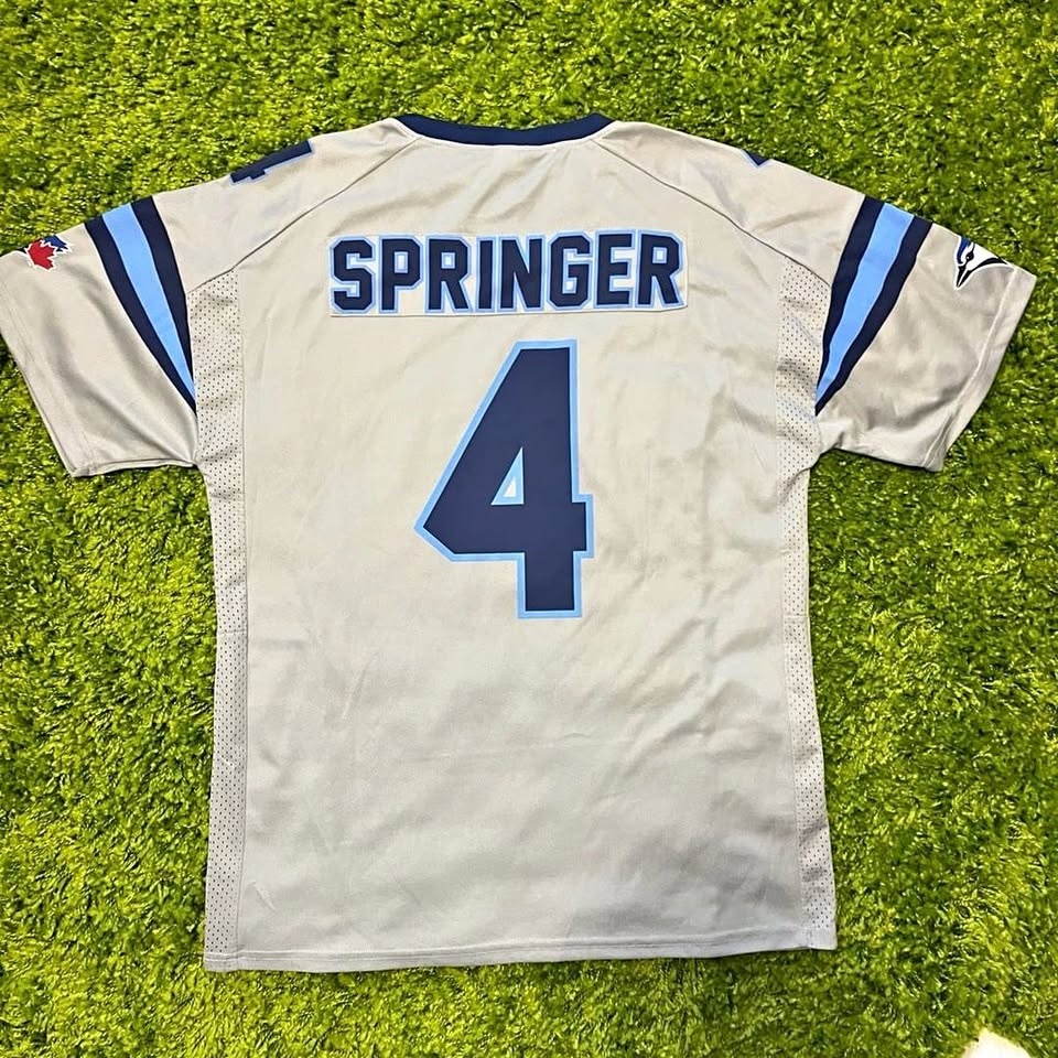 Toronto Blue Jays George Springer #4 Football Jersey XL