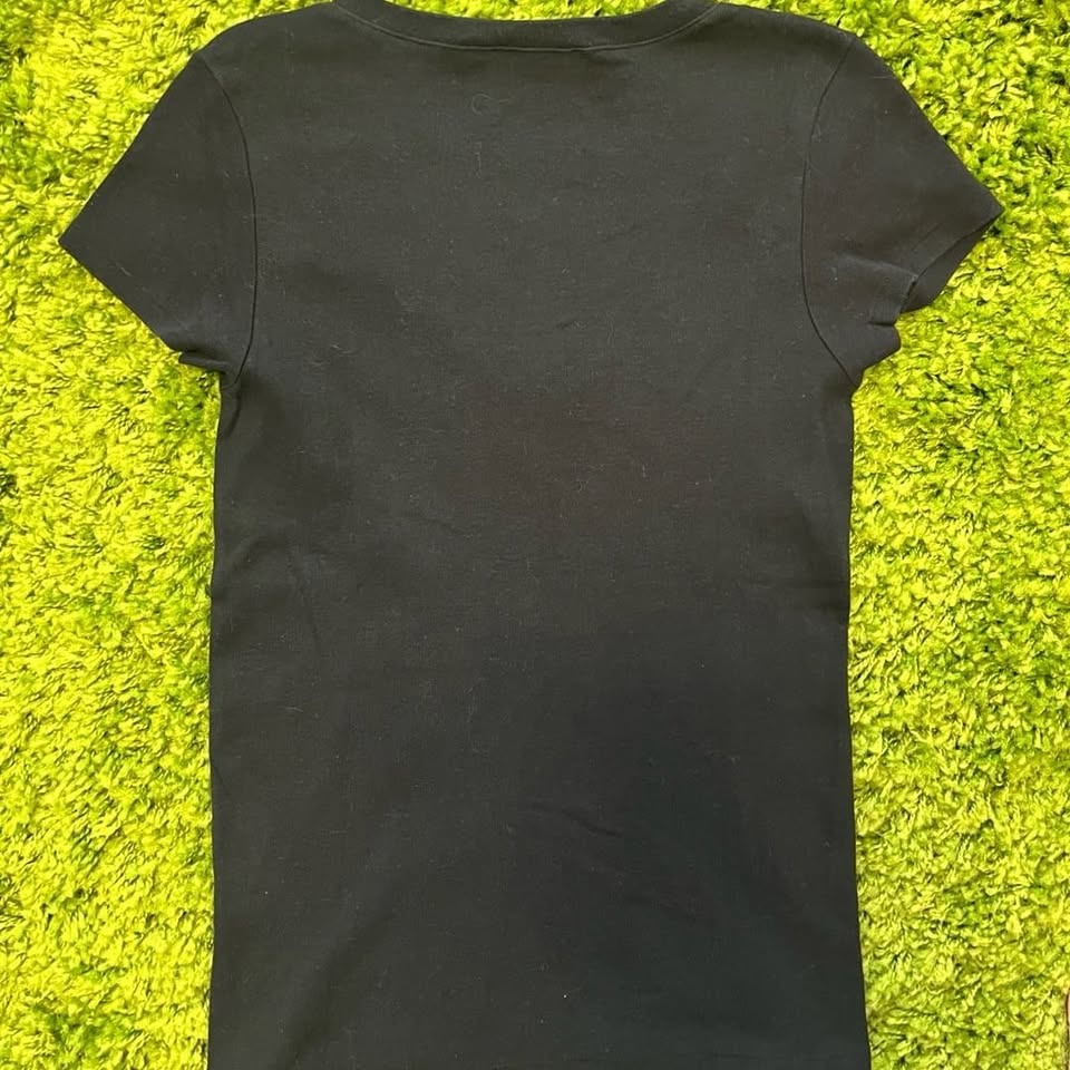 Ralph Lauren Sport Women's Black V-Neck Short Sleeve Logo T-Shir - photo 4
