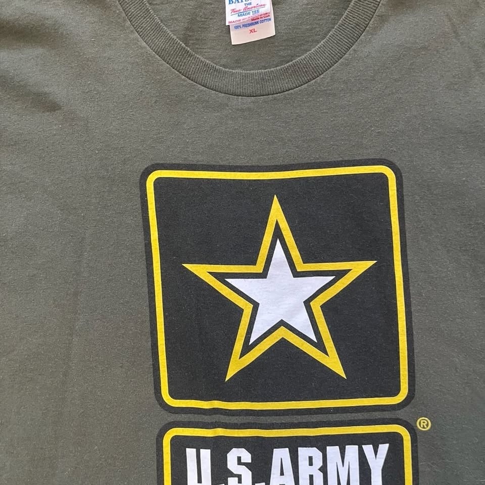 Bayside USA Army Star T-Shirt XL Military Green - photo 2