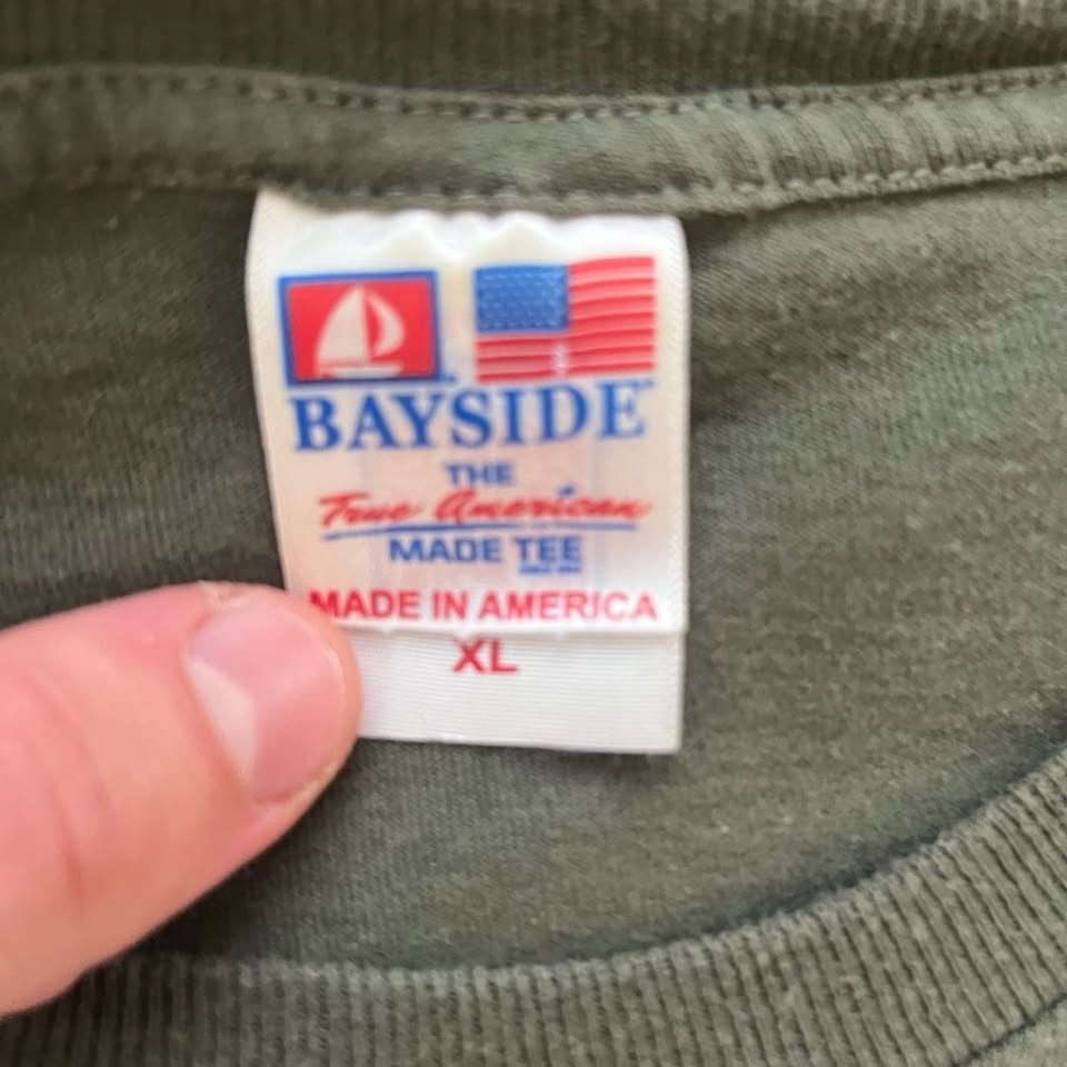 Bayside USA Army Star T-Shirt XL Military Green - photo 3