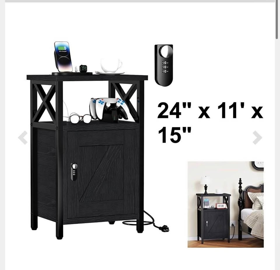 🔥 BRAND NEW RUNJULY LOCKING NIGHTSTAND – ONLY $89 🔥