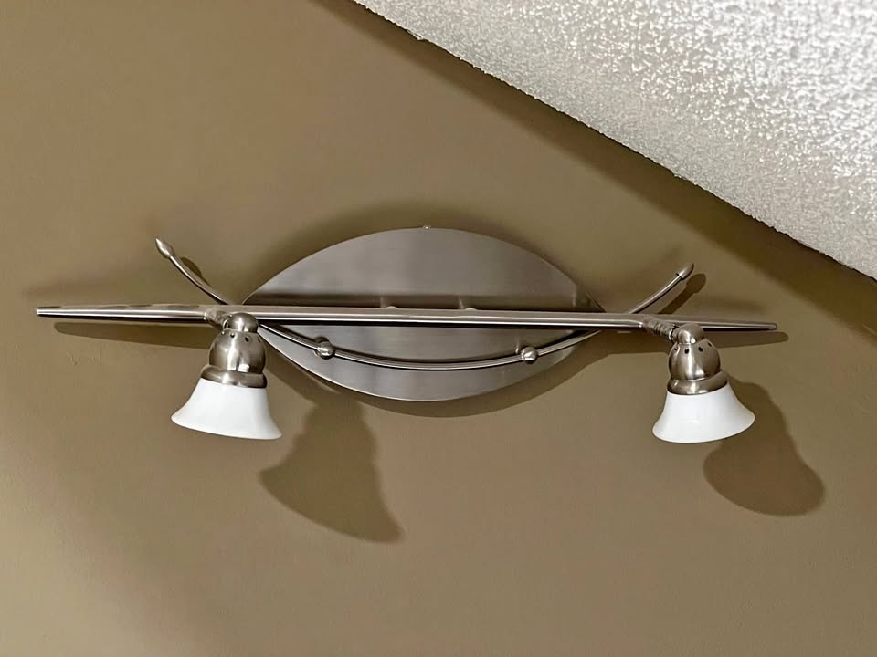 Pewter Track Light with Two GU10 LED Bulbs